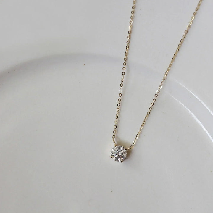 Gold-Plated Zircon Necklace
