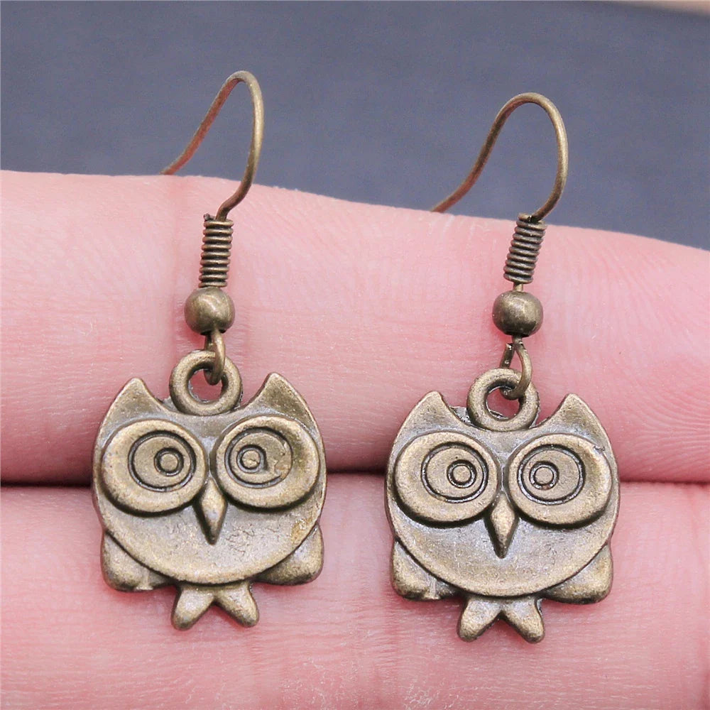 Vintage Owl Bohemian Dangle Earrings