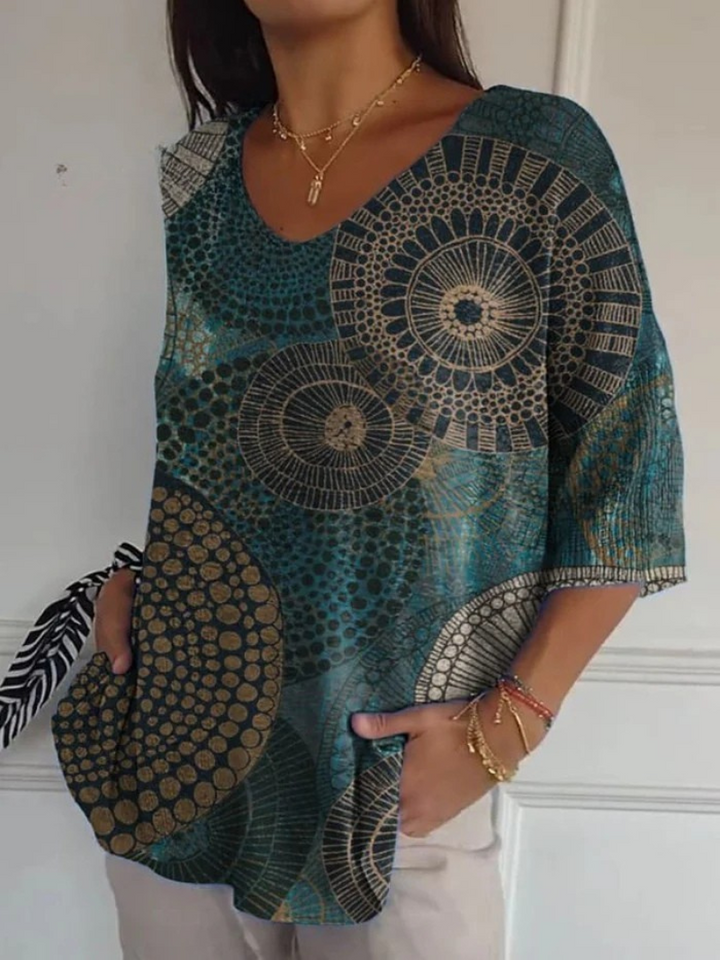 Amara | Vintage Floral Knit Top