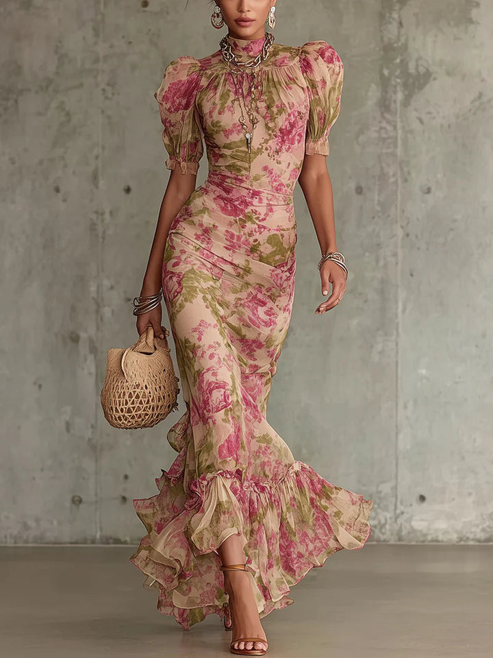 Racquella | Vintage Floral Maxi Dress