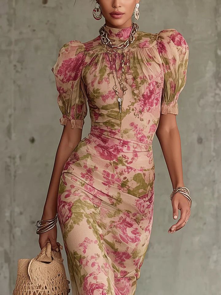 Racquella | Vintage Floral Maxi Dress