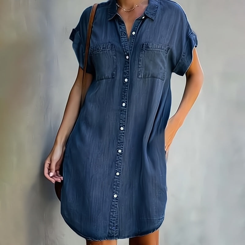 Saylor | Soft Denim Shirt Dress