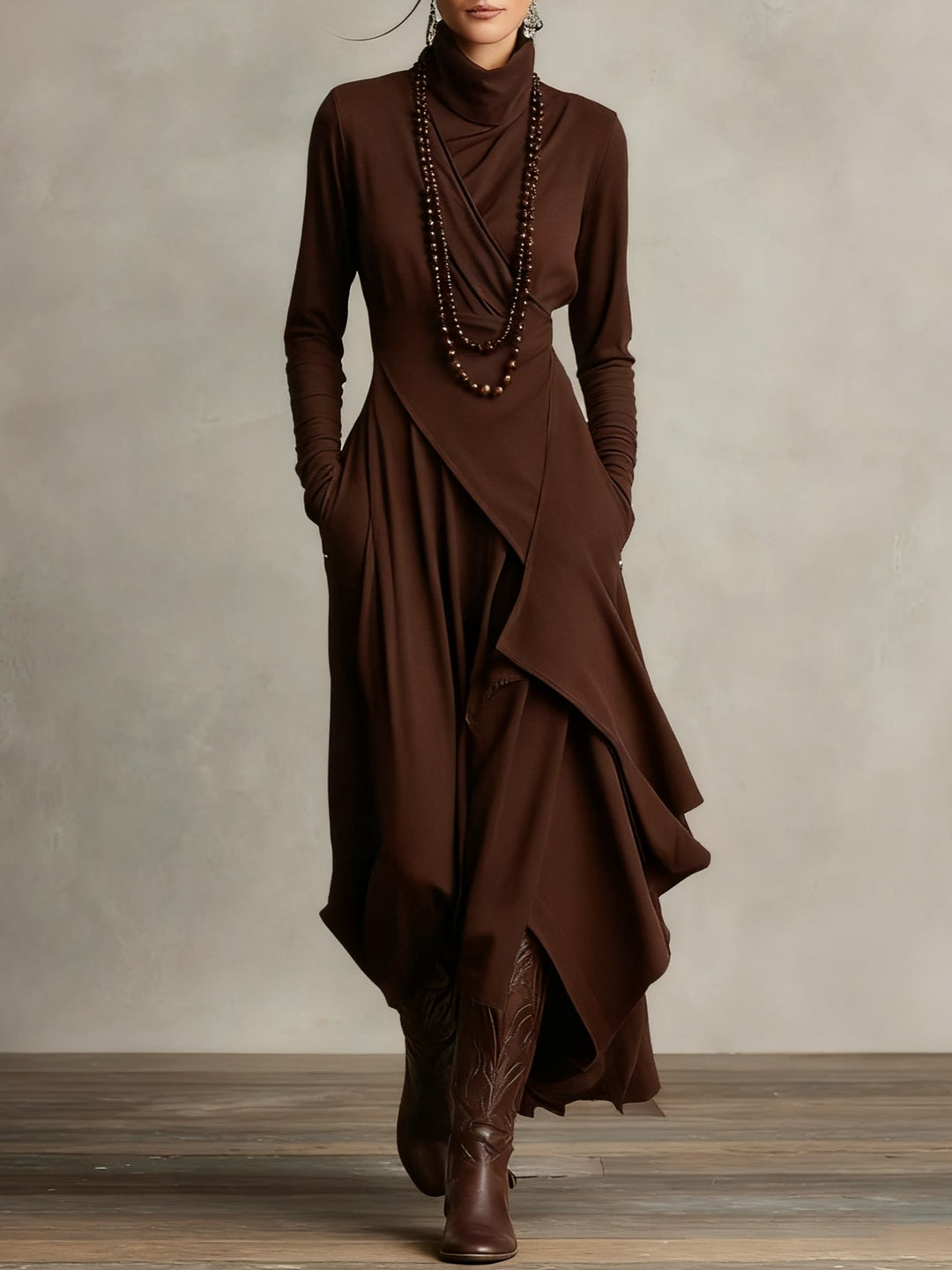 Elara™ | Sculpted Flow Maxi Dress