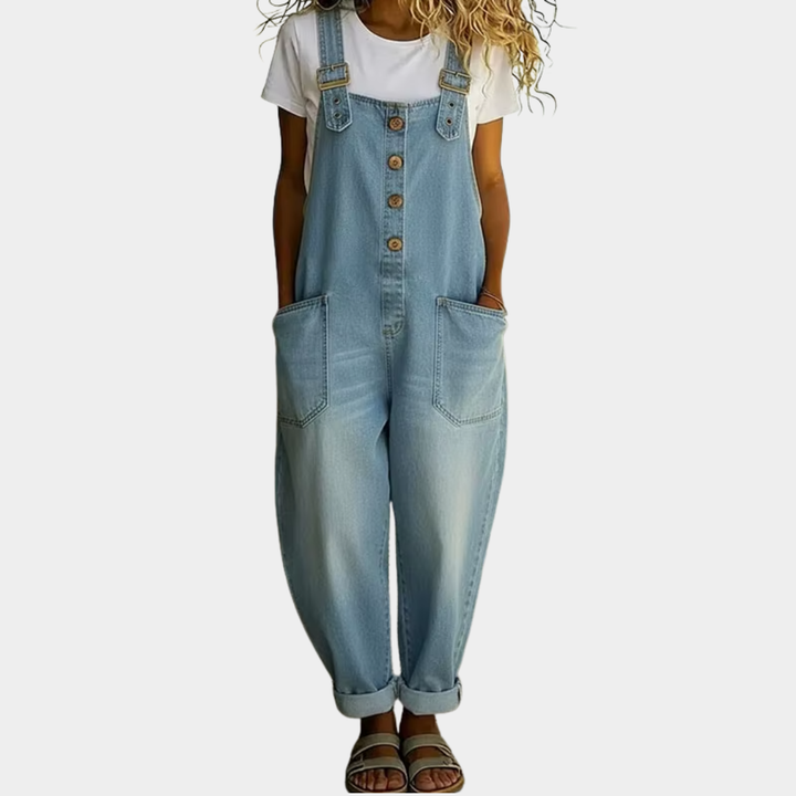 Saylor | Adjustable Soft Denim Dungarees