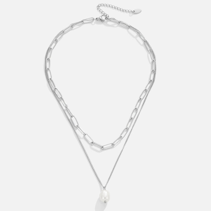 Elegant Necklace with Hanging Pearls