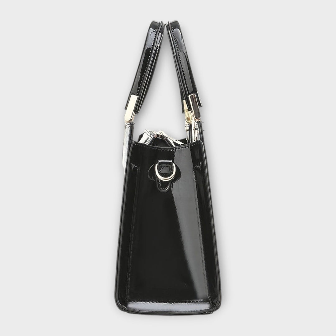 Maison Verdelle - Glossy Crocodile-Embossed Handbag