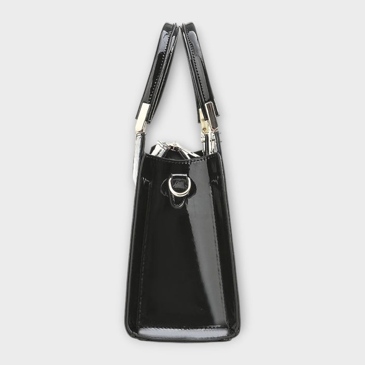Maison Verdelle - Glossy Crocodile-Embossed Handbag