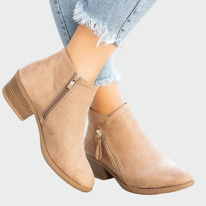 Anna | Premium leather orthopedic boots with heel for winter