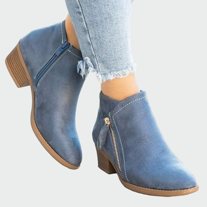 Anna | Premium leather orthopedic boots with heel for winter