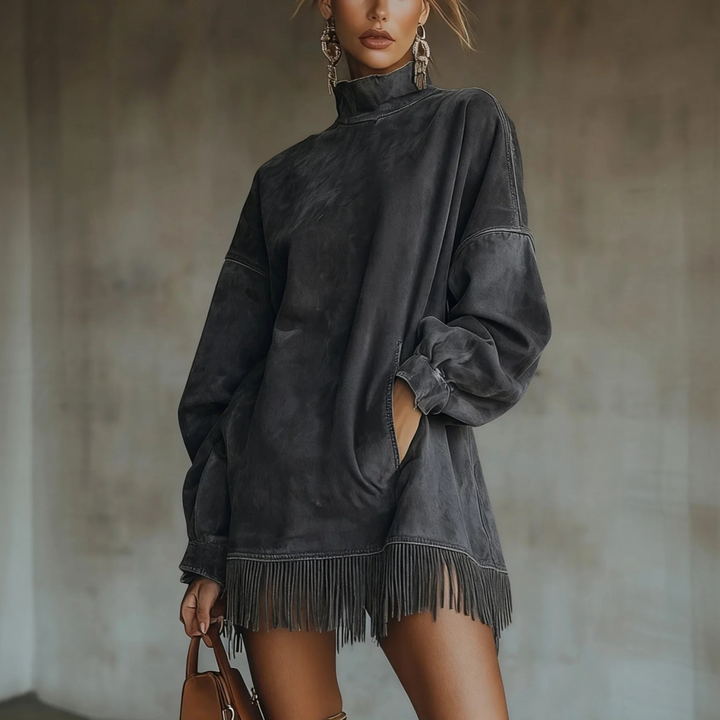 RACHEL™ | The Suede Fringe Dress