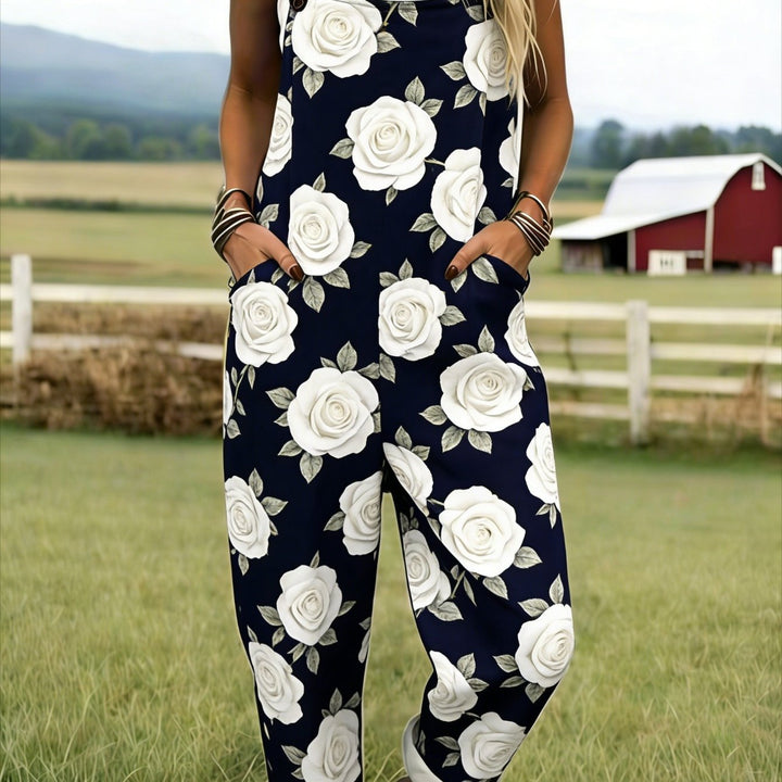 Windsor | Midnight Rose Garden Dungarees