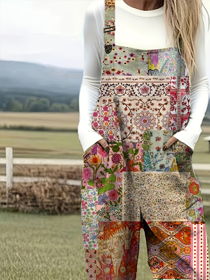 Maribel | Artisan Patchwork Garden Dungarees