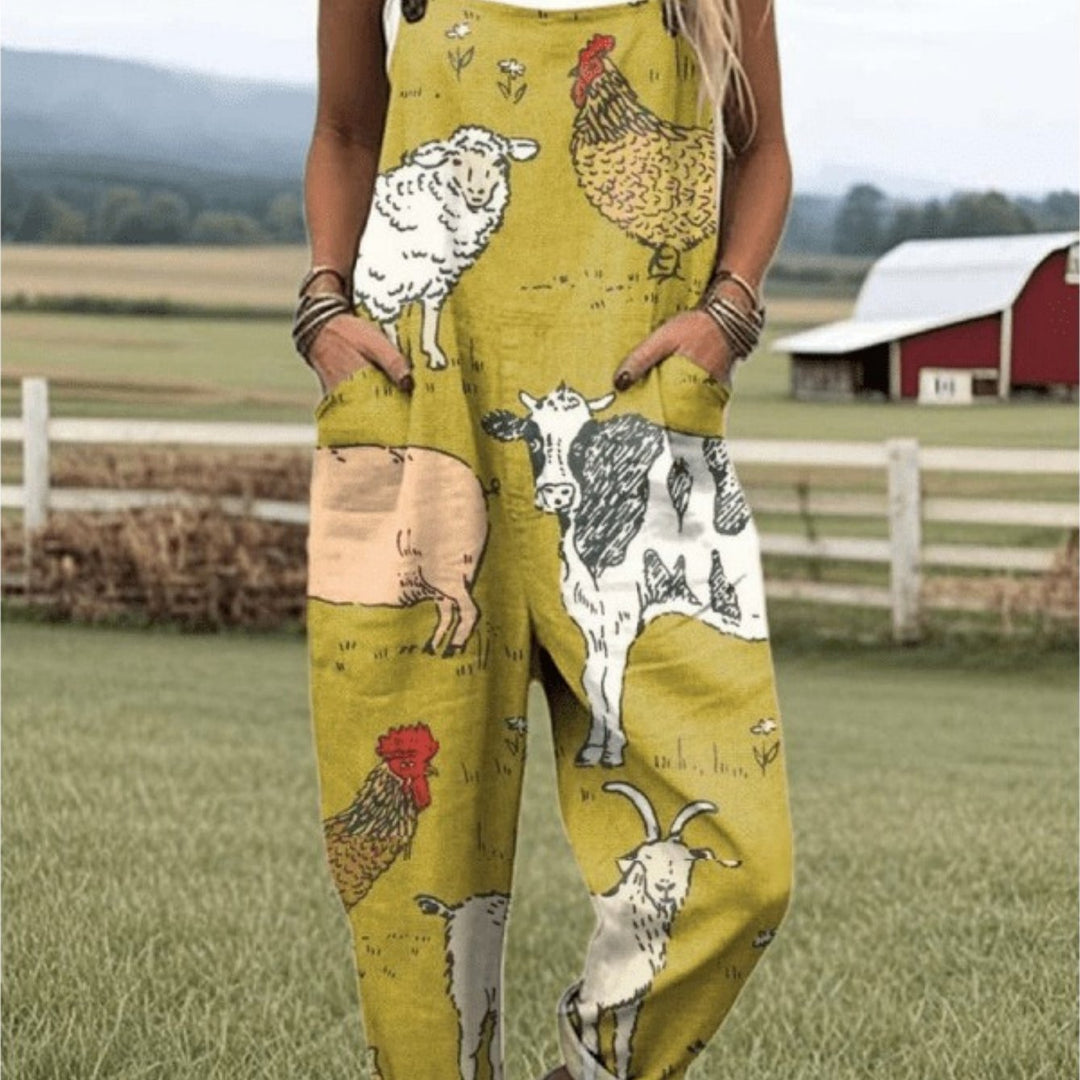 Grote maten, dames casual print slabbroeken, dames lichtgewicht slabbroek voor lente, zomer, herfst en winter, losse veelzijdige broek/dierenprint/tuinstijl