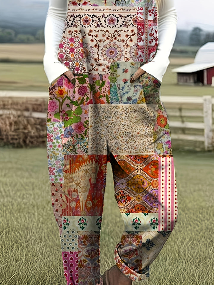 Maribel | Artisan Patchwork Garden Dungarees