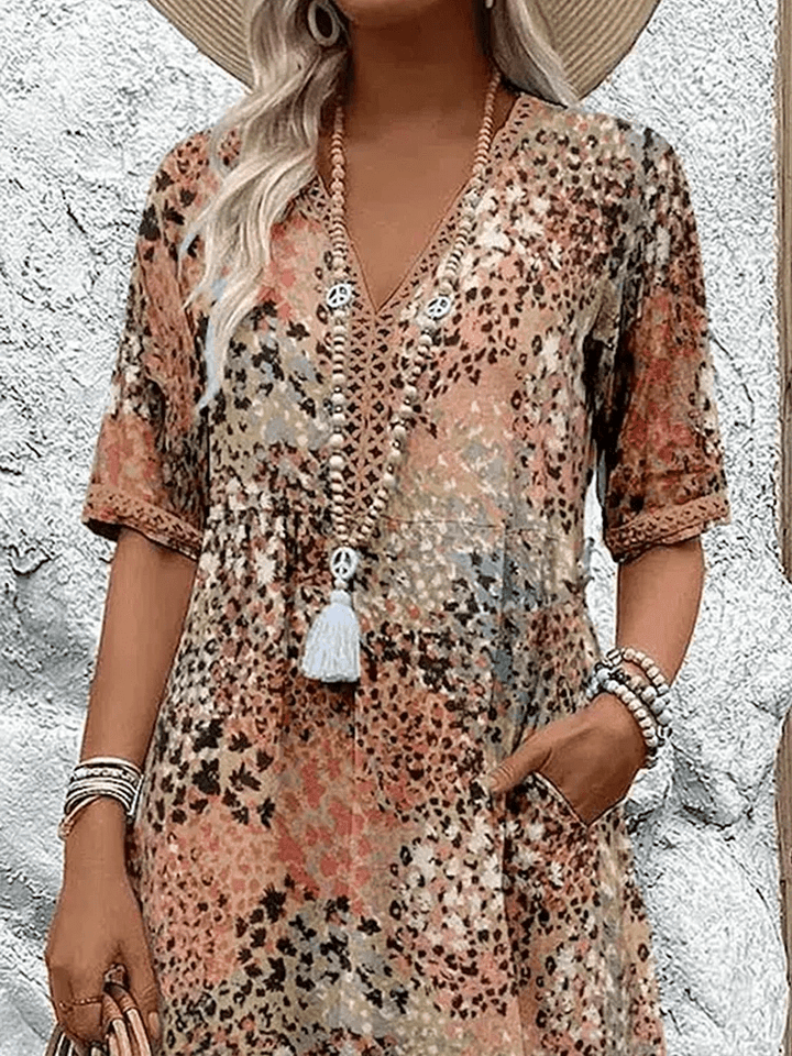 Eliza™ | Floral Heritage Midi Dress