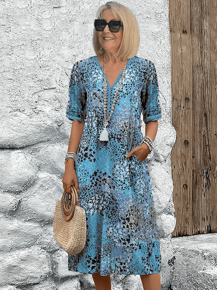 Eliza™ | Floral Heritage Midi Dress