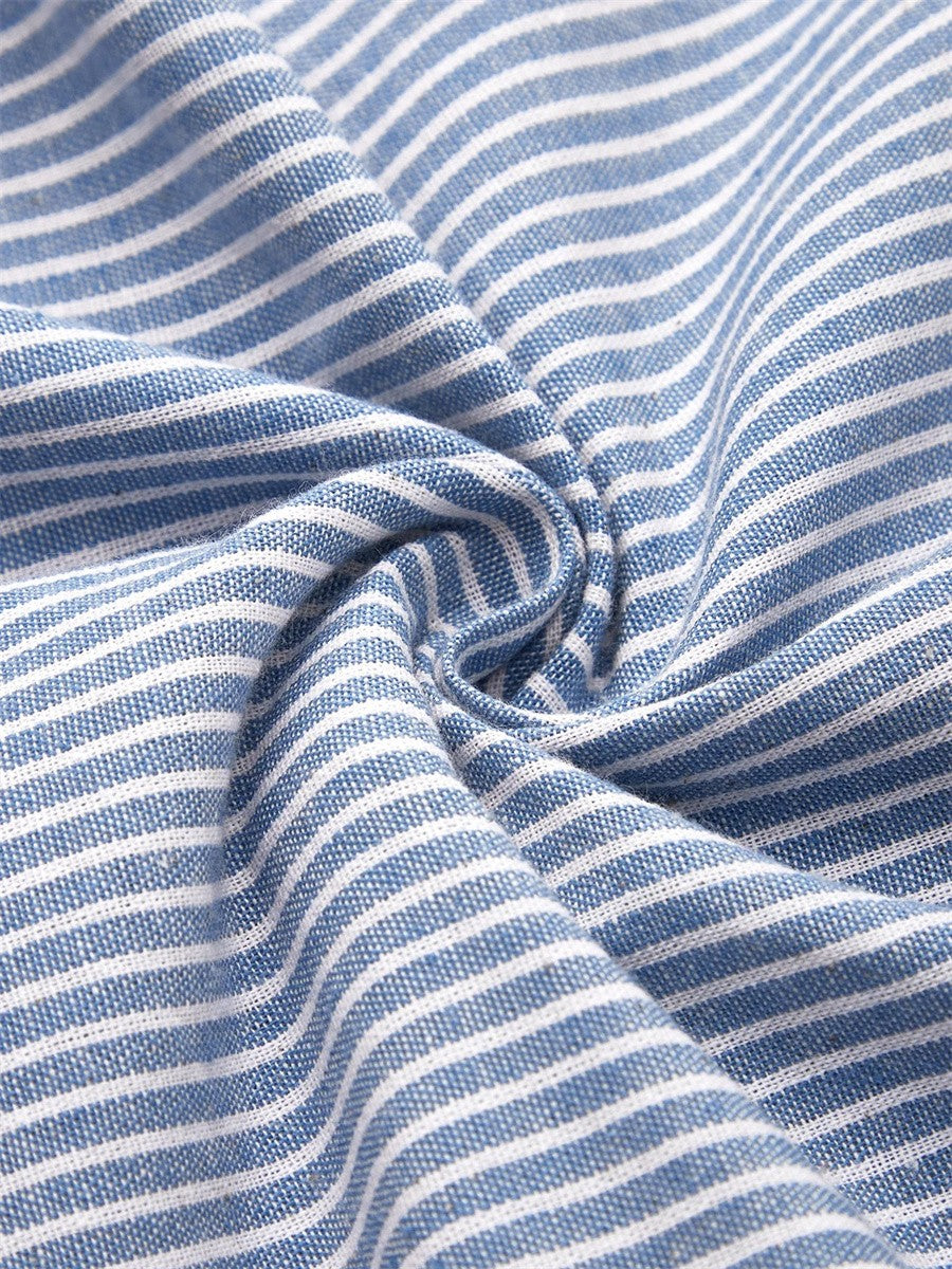 Luisa – Striped Cotton Midi Dress