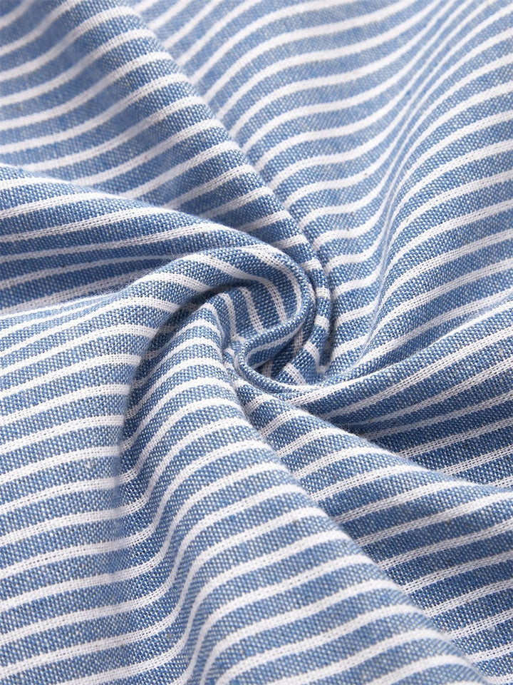 Luisa – Striped Cotton Midi Dress