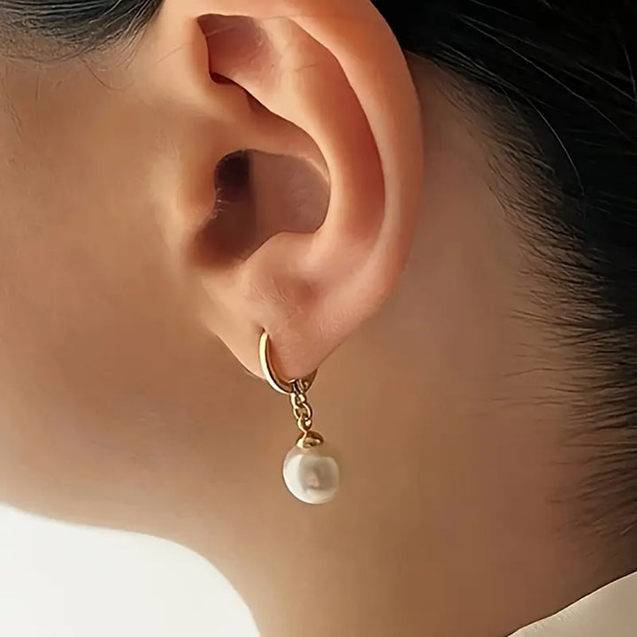 Gold Pearl Jewelry Set