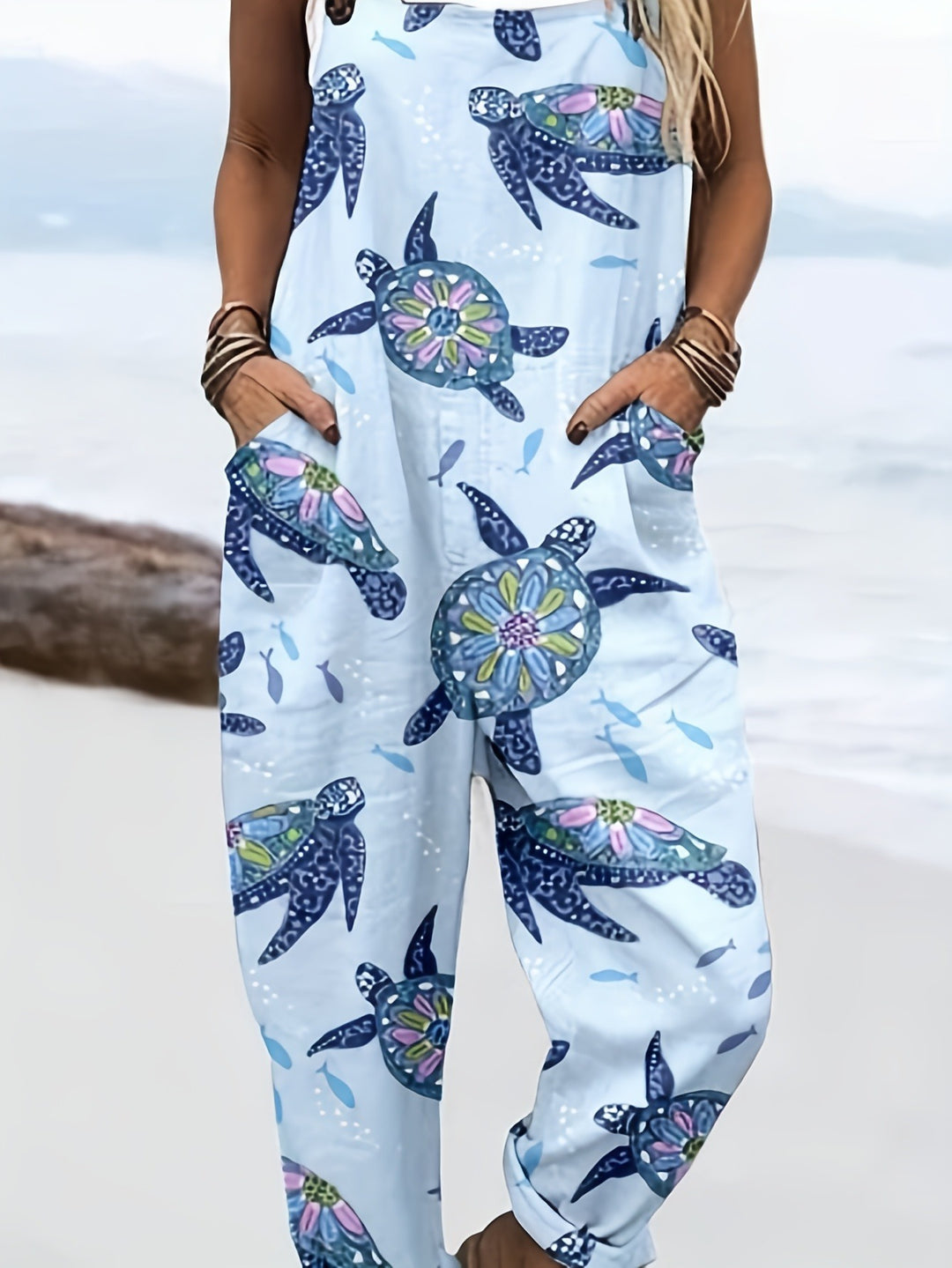 Elowen | Coastal Calm Turtle Dungarees