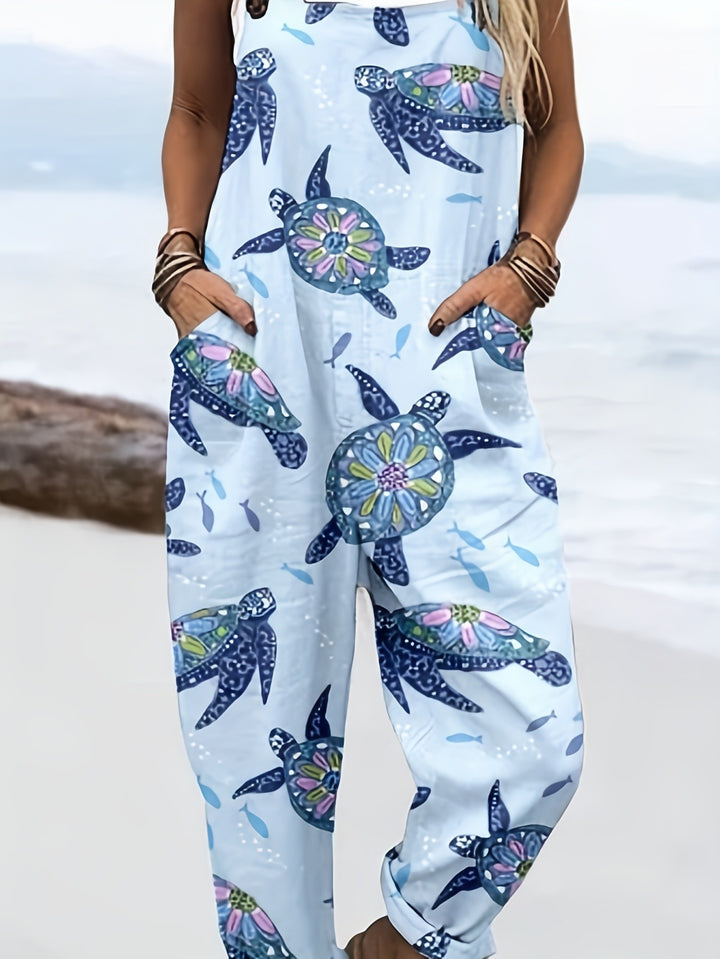 Elowen | Coastal Calm Turtle Dungarees