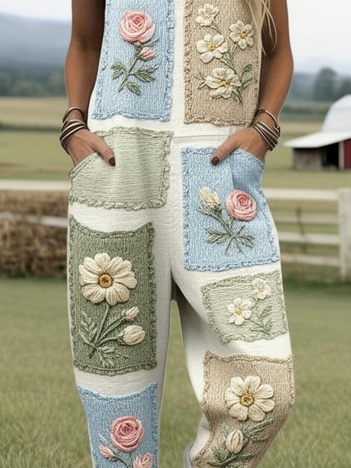 Saylor | Meadow Stitch Patchwork Dungarees