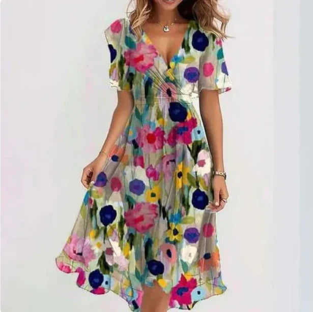 Liza – Elegant V-neck Dress
