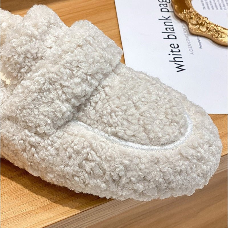 Women's Cozy Sherpa Loafers | Faux Fur Lined | Non-Slip Rubber Sole | Multicolour