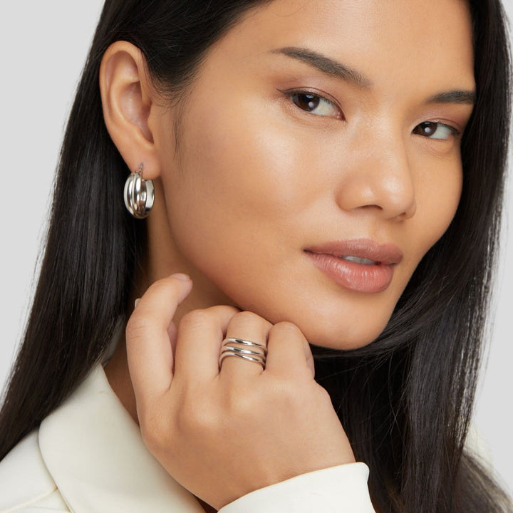 Kiya Stacked Silver Ring