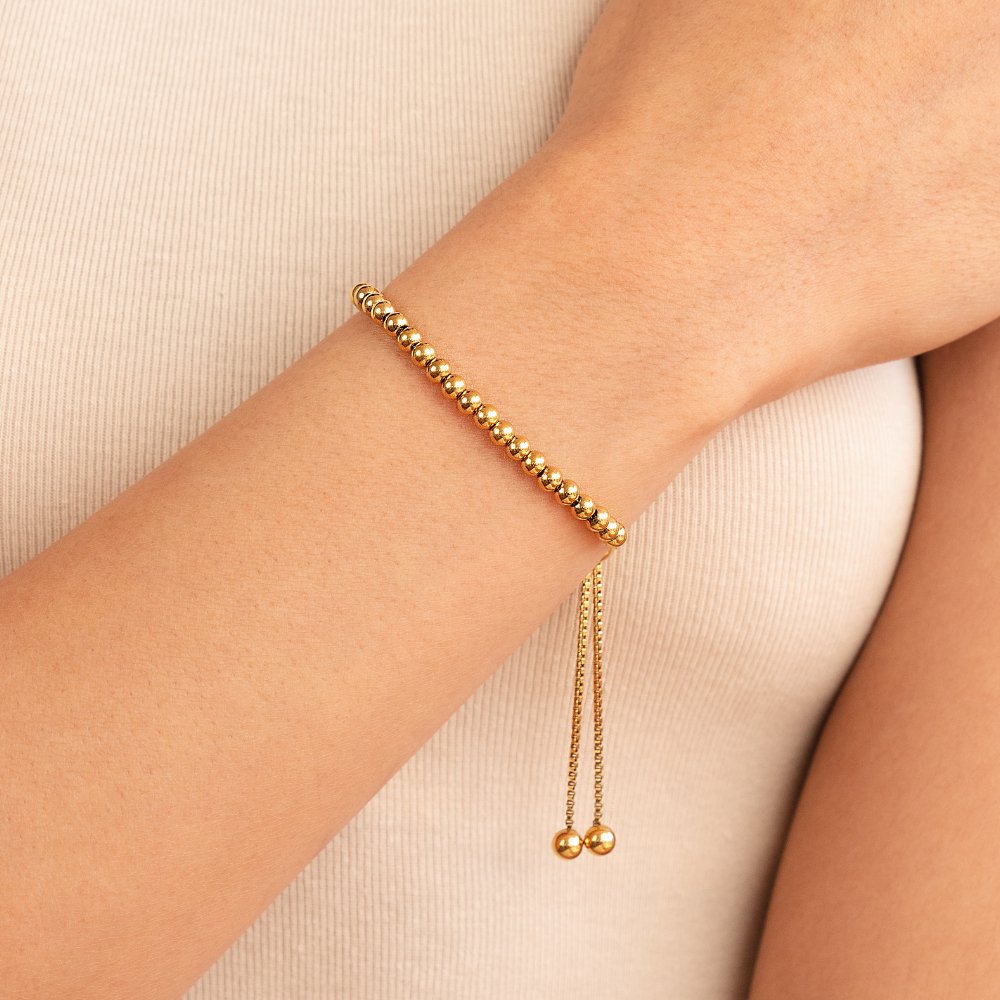 Nila Bead Bracelet in Gold
