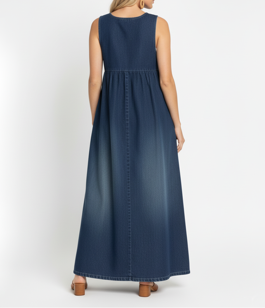 Saylor | Soft Denim Maxi Dress